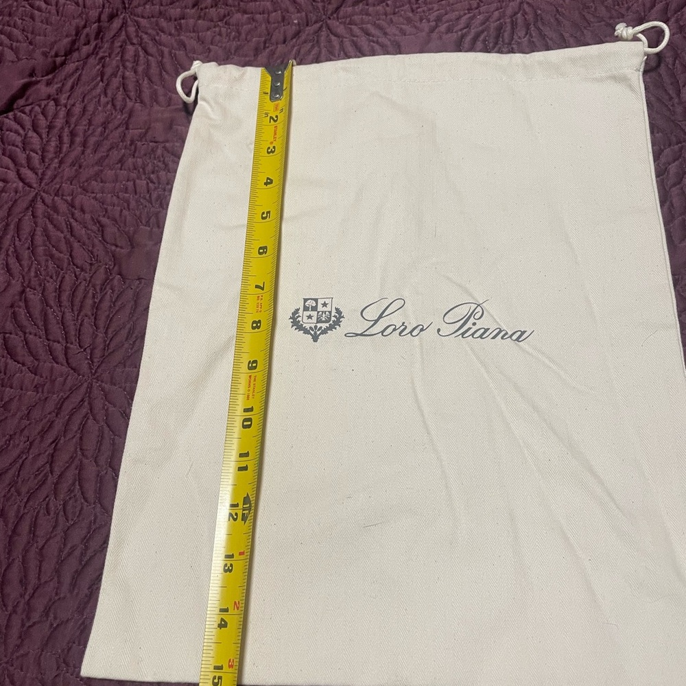 Loro Piana White Drawstring Bag